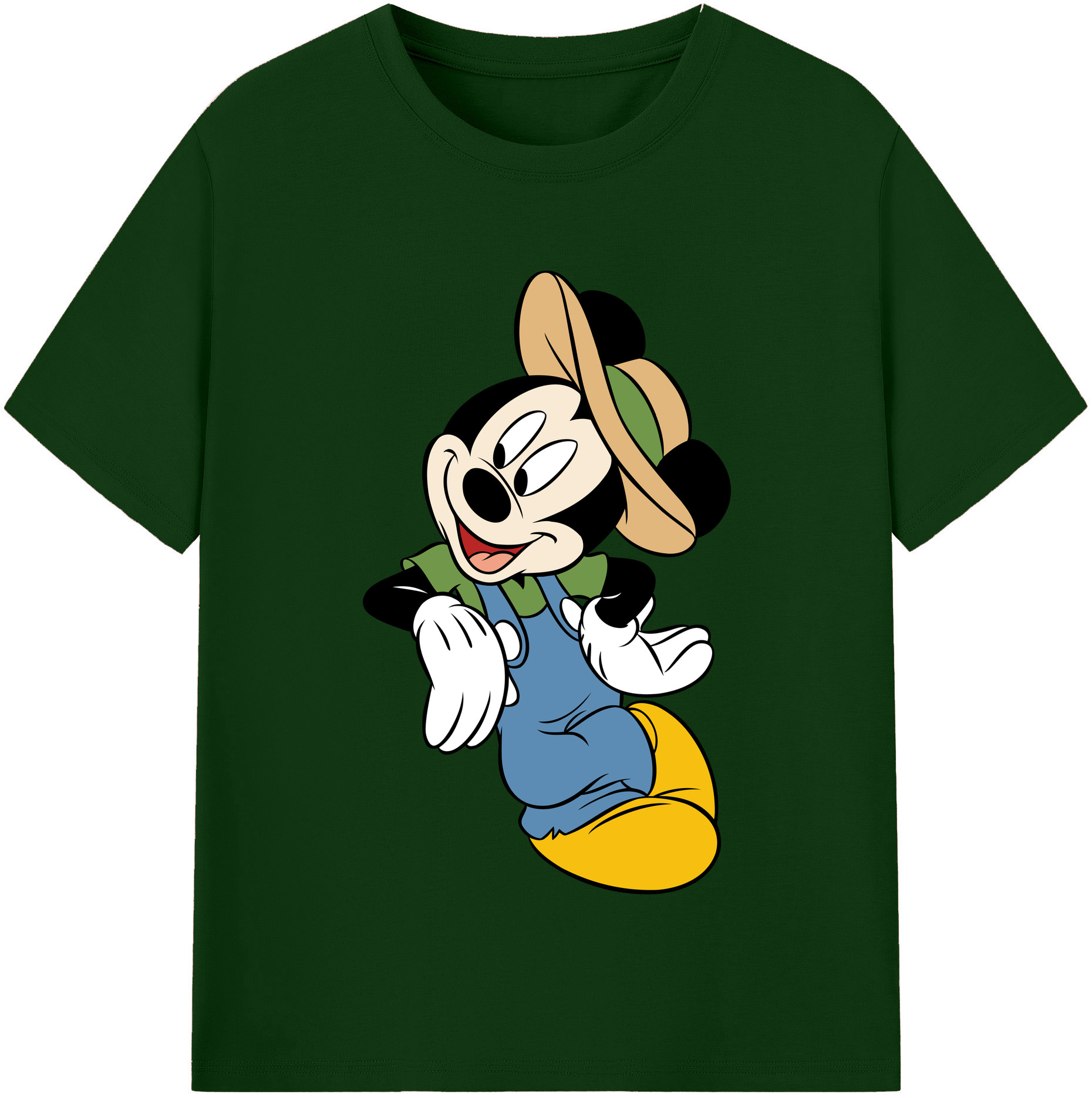 （画像用） ミッキーマウス Mickey Mouse 綿100％半袖Tシャツ（フロントプリント）